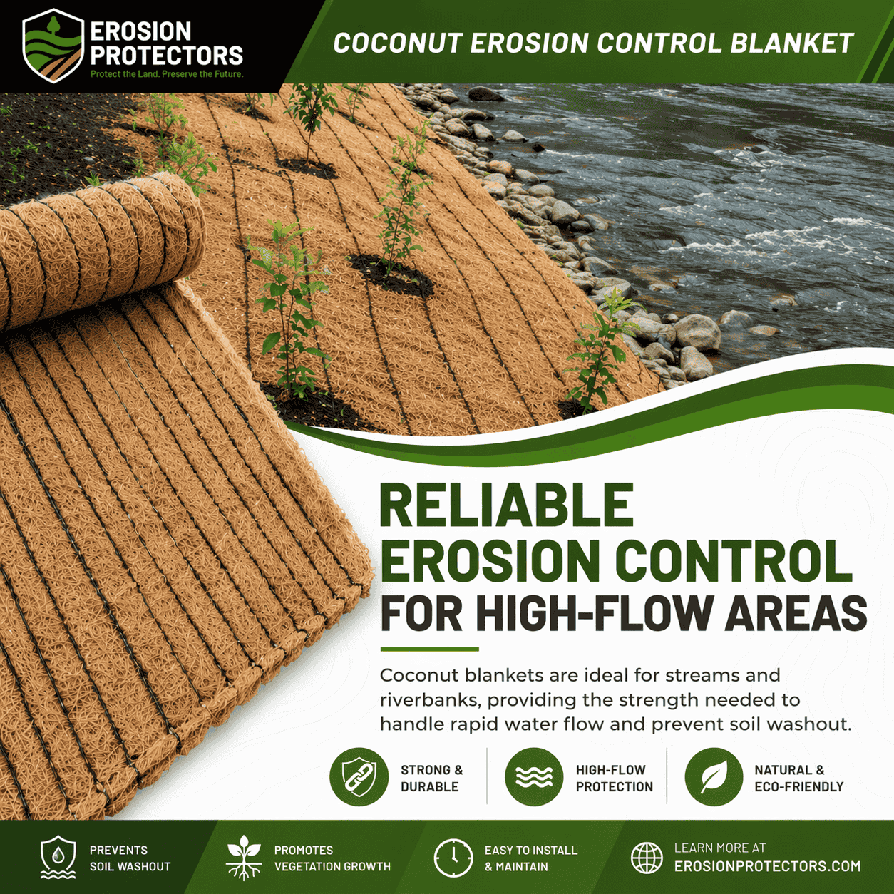 Erosion Control Blanket (double net coconut)
